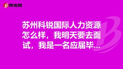 苏州科锐国际人力资源面试指南 猎头视角